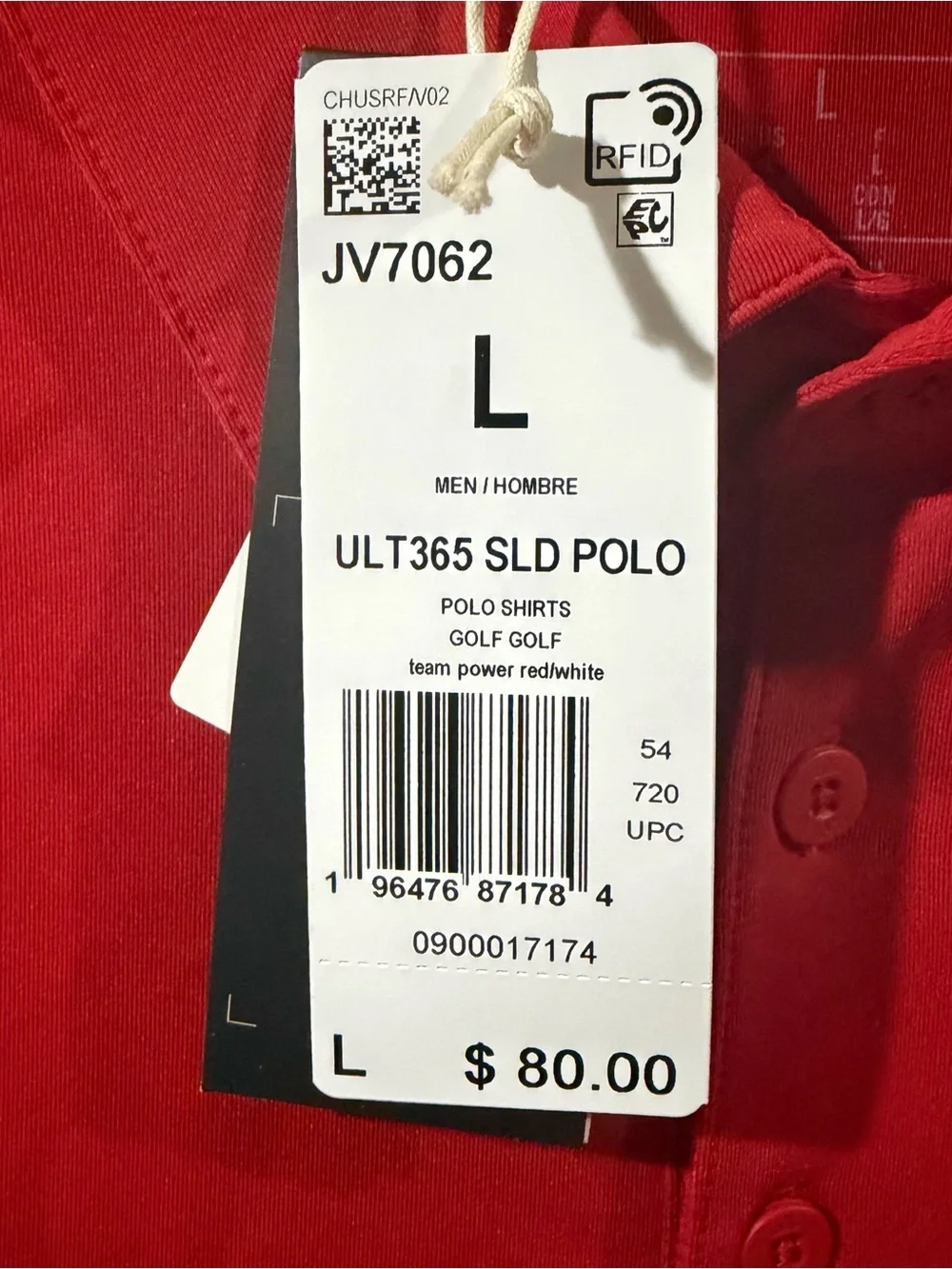 Adidas Louisville Cardinals Ultimate365 Polo Shirt [JV7062] Men’s Size Large NEW